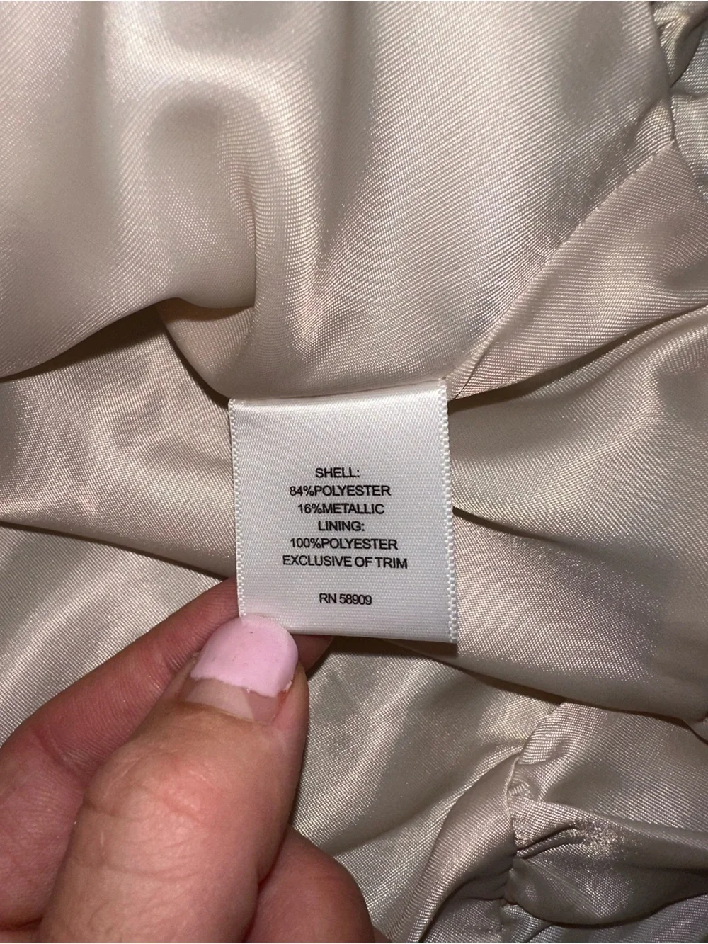 a Loves a Girls Cream Metallic Patterned Tie-Shoulder Party Dress Size XL